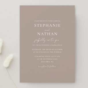 Invitation Mariage minimaliste moderne