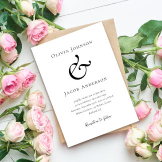 Invitation Mariage minimaliste moderne