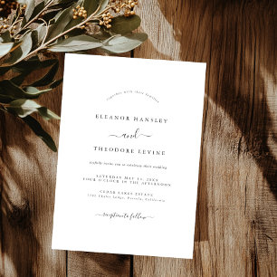 Invitation Mariage minimaliste moderne