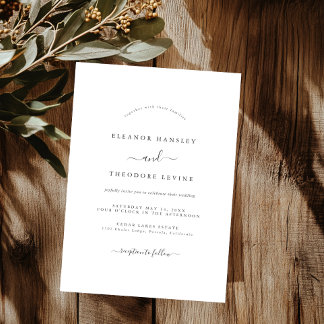Invitation Mariage Minimaliste Moderne  
