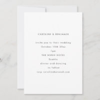 Mariage minimaliste moderne automne noir et blanc