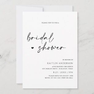 Invitation Mariage Minimaliste Moderne avec Écriture Manuscri