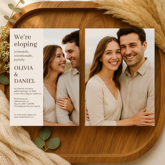 Invitation Mariage minimaliste moderne avec photo  (Créateur téléchargé)