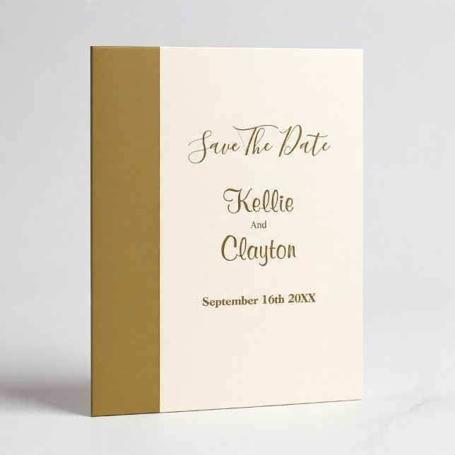 Invitation Mariage Minimaliste Moderne Bar D'Ivoire (Créateur téléchargé)