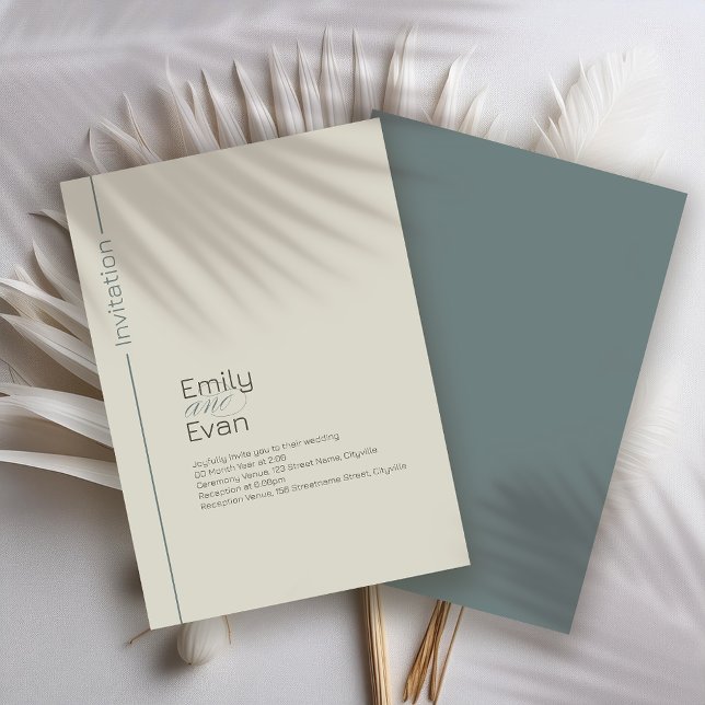 Invitation Mariage minimaliste moderne neutre (Créateur téléchargé)