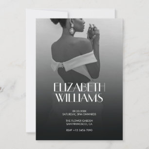 Invitation Mariage Minimaliste Moderne Noir Et Blanc
