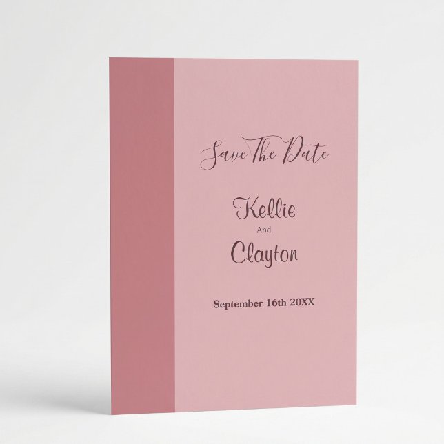 Invitation Mariage Minimaliste Moderne Rose Pâle (Créateur téléchargé)