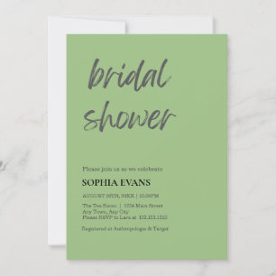Invitation Mariage Minimaliste Moderne Salle Verte