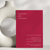Mariage Minimaliste Noël Rouge Machine à Écrire