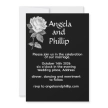Mariage Minimaliste Noir & Blanc Avec Des Roses