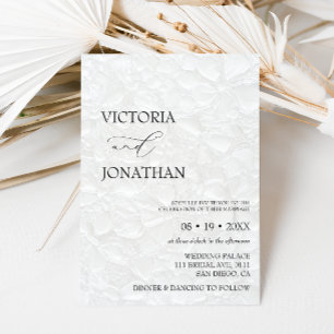 Invitation Mariage minimaliste noir et blanc