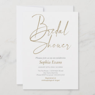 Invitation Mariage Minimaliste Or Argent Fumée Blanche