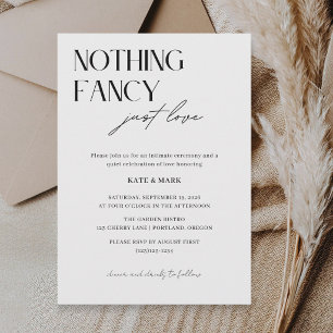 Invitation Mariage Minimaliste Rien de Fantaisiste Juste l'Am
