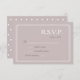 Invitation Mariage minimaliste rose pois blanc blanc roux RSV