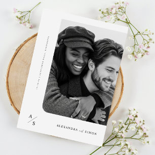 Invitation Mariage Minimaliste Rustique Budget Photo