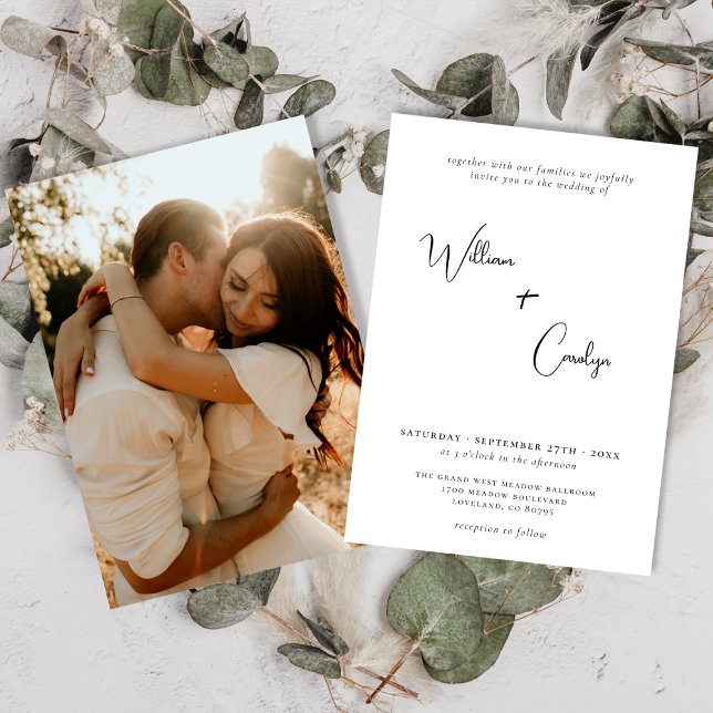 Invitation Mariage minimaliste simple et élégant (Créateur téléchargé)