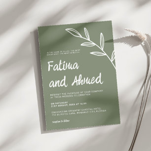 Invitation Mariage minimaliste simple et moderne