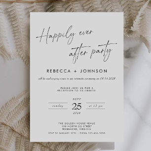 Invitation Mariage Modern Minimaliste Fête de Pour Toujours