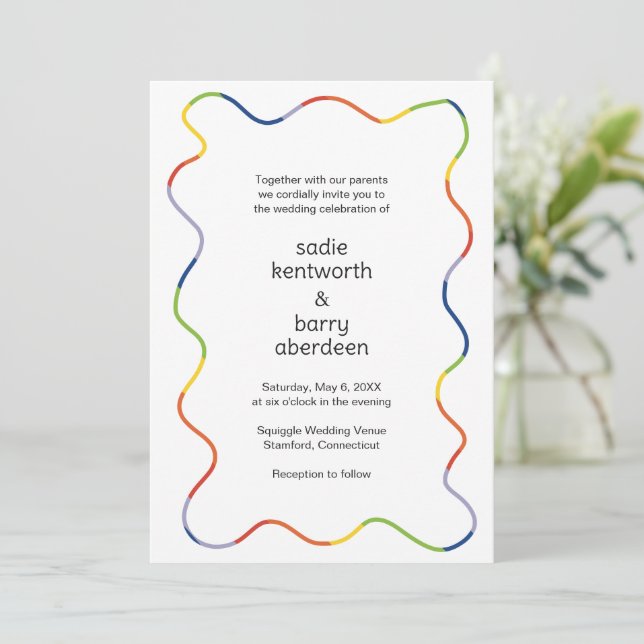 Invitation Mariage moderne (Debout devant)