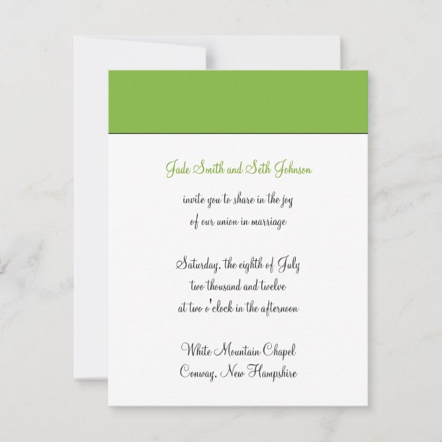 Invitation mariage moderne (Devant)