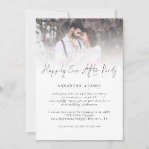 Invitation Mariage Moderne 4 Photos Happily Ever After