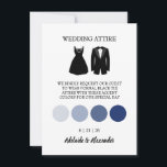 Invitation Mariage moderne à l'aquarelle bleu côtier<br><div class="desc">Définissez le ton de votre mariage avec notre carte de couleur de tenue de mariage ! Cette carte élégante informe les invités de la couleur parfaite à porter, assurant une célébration coordonnée et élégante. Que vous demandiez une teinte spécifique ou une palette de couleurs, cette carte permet aux invités de...</div>