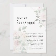 Mariage Moderne aux Détails de Roses Florales Tout