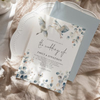 Mariage moderne Blue Heron Pastel Foliage