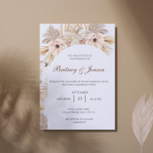 Mariage Moderne Bohème avec Arche d'Herbe de Pampa