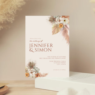 Invitation Mariage moderne Boho Chic
