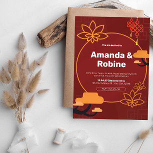 Invitation Mariage moderne Boho Circle