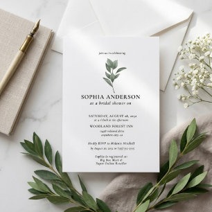 Invitation Mariage moderne botanique eucalyptus boho