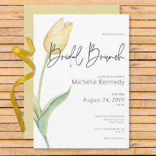 Invitation Mariage Moderne Brunch de Tulipe Jaune Solo