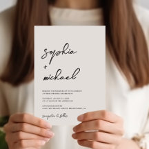 Mariage moderne contemporain noir et blanc