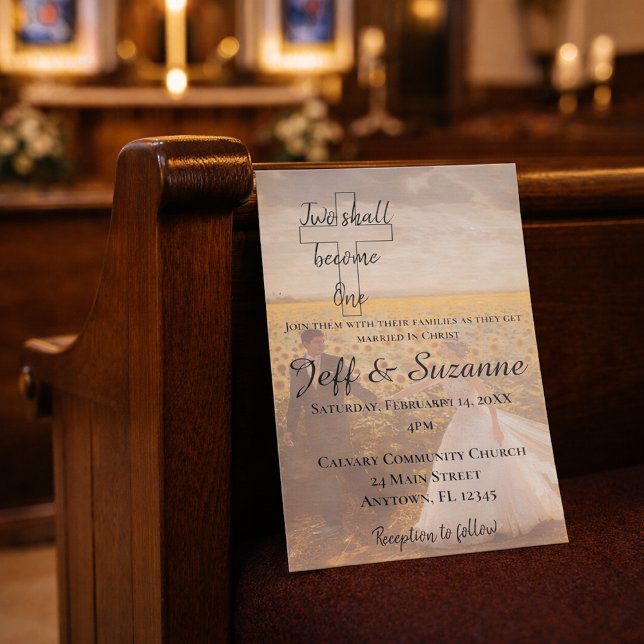 Invitation Mariage Moderne Deux En Un Rêveur  (Créateur téléchargé)