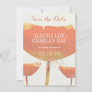 Invitation Mariage moderne du coquelet de corail Enregistrer