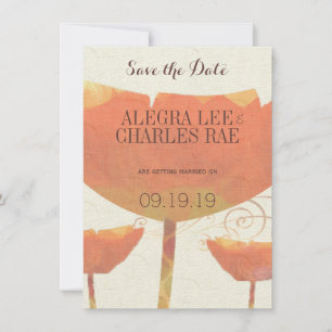 Invitation Mariage moderne du coquelet de corail Enregistrer