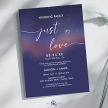 Mariage Moderne Écriture Fantaisiste Nuit Étoilée