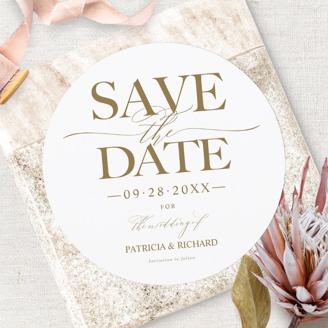 Invitation Mariage Moderne Élégant Enregistrer La Date Non Ph (Créateur téléchargé)