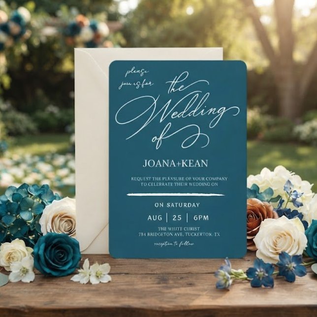 Invitation Mariage Moderne Élégant Monogramme (Créateur téléchargé)