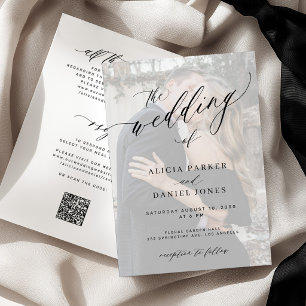 Invitation Mariage moderne élégant photo tout en un