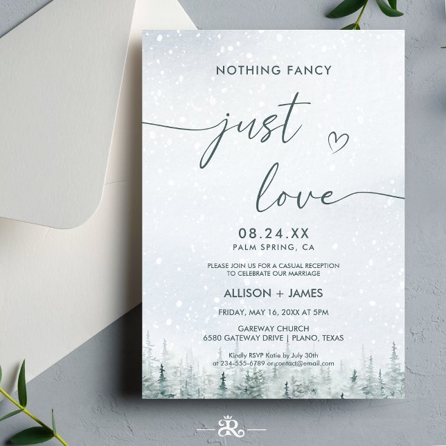 Invitation Mariage Moderne en Forêt d'Hiver (Créateur téléchargé)