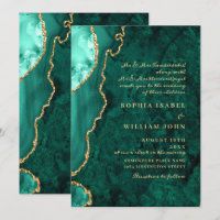 Mariage Moderne en Marbre d'Agate Vert Doré