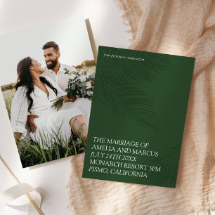 Invitation Mariage Moderne et Élégant aux Palmiers Tropicaux