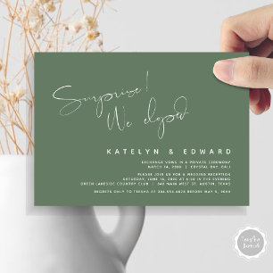 Invitation Mariage moderne, Fugue, Surprise, nous nous sommes