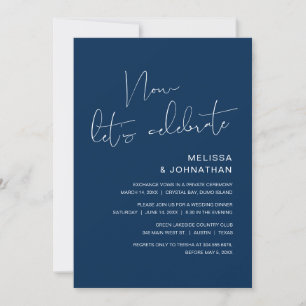 Invitation Mariage Moderne Fuite, Célébrons Maintenant Invita
