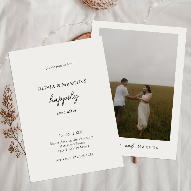 Invitation Mariage Moderne Heureux À Tout Jamais (Créateur téléchargé)