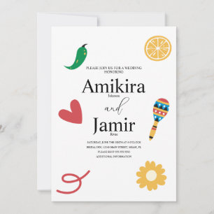 Invitation Mariage moderne mexicain Cinco de Mayo
