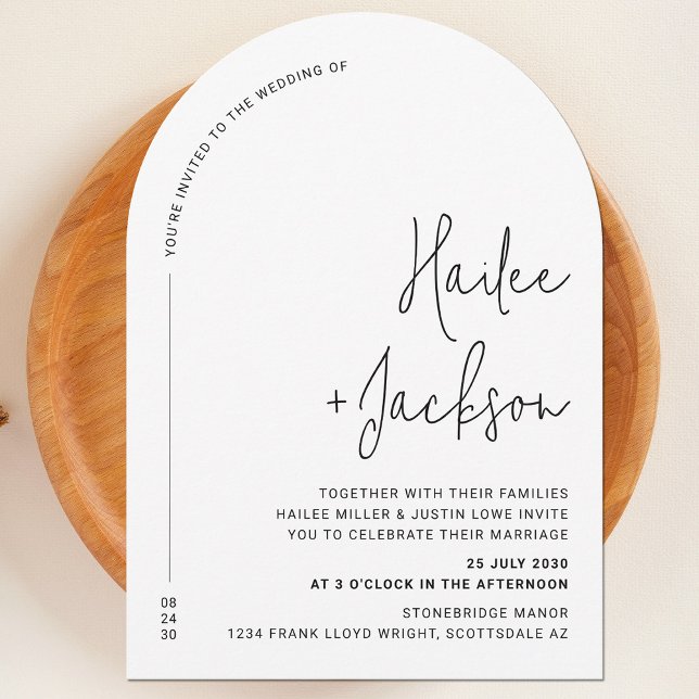Invitation Mariage moderne minimaliste Design simple (Créateur téléchargé)