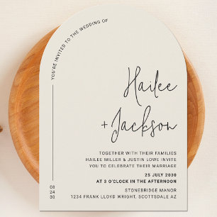 Invitation Mariage moderne minimaliste Design simple